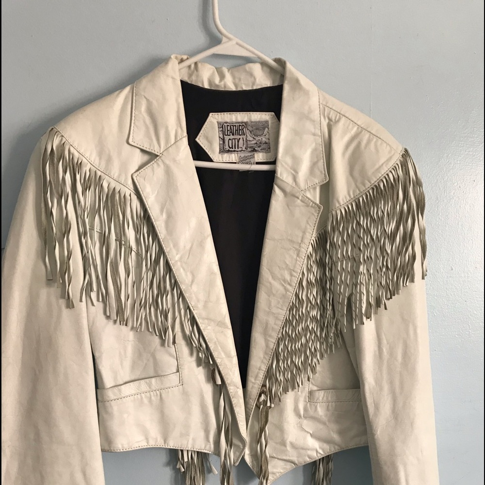 White leather jacket